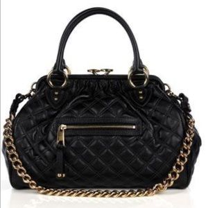 Marc Jacobs black quilted saddle bag